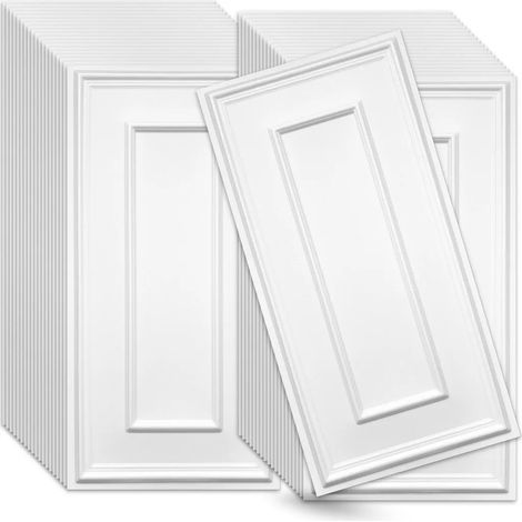 Panneaux muraux 3D en polystyrène blanc 100x50 cm – Effet de profondeur – Lot de 40 pièces (20 m²) – Installation rapide sans outils