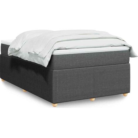 Boxspringbett mit Matratze Dunkelgrau 120x190 cm Stoff (1/5)
