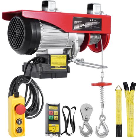 Mophorn Polipasto Electrico Carga de 600 kg Cabrestante Electrico 230 V Control Remoto Inalámbrico y con Cable de 4,2 m Parada de Emergencia Polipasto Elevador para Garaje, Almacen, Fábrica (1/5)