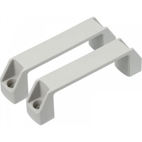 2 poignées d'armoire industrielles distance du trou 120 mm porte machine-outil usine garage fabrication alliage d'aluminium argent sans vis (1/5)