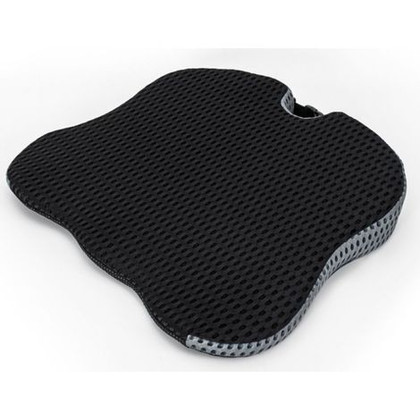 Coussin Siege Auto - Forme Coin - Mousse Memoire Forme Haute Densite - Pour Siege Baquet - Noir - 1 Piece