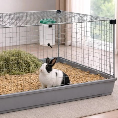 Abreuvoir lapin pipette 1L fixation clip Olba (1/5)