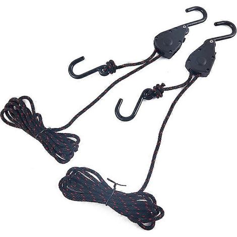 Lot de 2 poulies pour kayak et bateau de kayak, avec sangle de blocage de corde à l'avant et à l'arrière, pour une fixation robuste et réglable. (1/5)