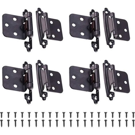 8 Pieces Stainless Steel Hinge, Cabinet Door Hinge with Screws, Stainless Steel Furniture Hinge, for Door Hinges, Cabinet Hinges, Connecting Hinges (1/5)