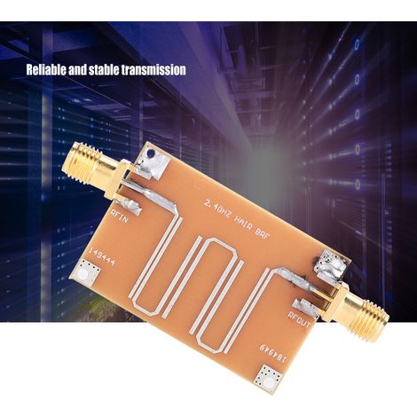 Filtre passe-bande 2.3-2.5 GHz pour amplification du signal et suppression des interférences