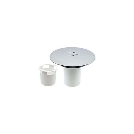 Bonde de douche 90 mm/115 mm, couvercle de rechange pour siphon de douche, couvercle de bonde universel, entrée de douche chromée, vidange rapide - Crezuo (1/4)