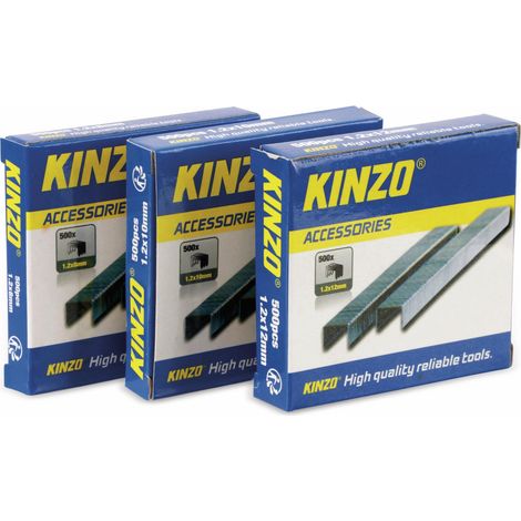 Sujetalibros metálicos kinzo 1500 piezas 3 paquetes metal