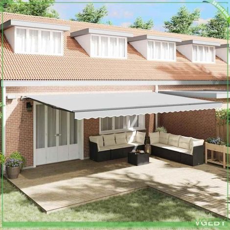 Auvent - 313244 - Anthracite - 6 x 3 m - Métal rétractable manuel (1/5)