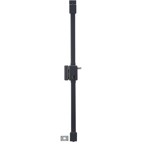 THIRARD - Boitier de serrure en applique Beluga à tirage pour porte d'entrée, gauche, 3 pts, axe 45mm, gris - THIRARD