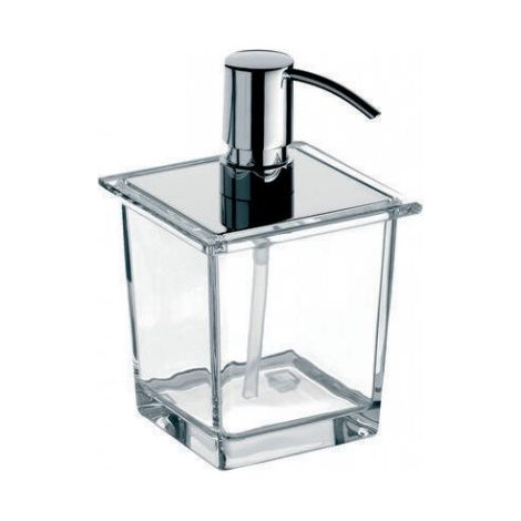 Distributeur de savon en liaison (barre) en cristal, métal, 365 ml, chromé (1/4)