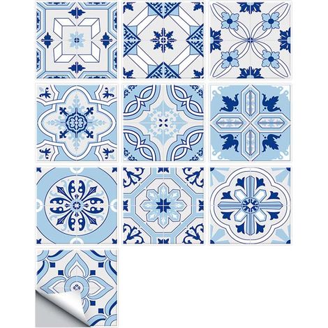 autocollants pour carrelage simulés adaptés à la décoration de salle bain muraux auto-adhésifs 10 (1/4)