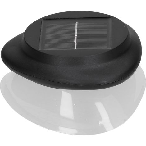 Lumière Solaire 9 LEDs IP55 Étanche 6500K Blanc Capteur Crépuscule Lampe Jardin Extérieur Clôture Lot de 2 (1/5)