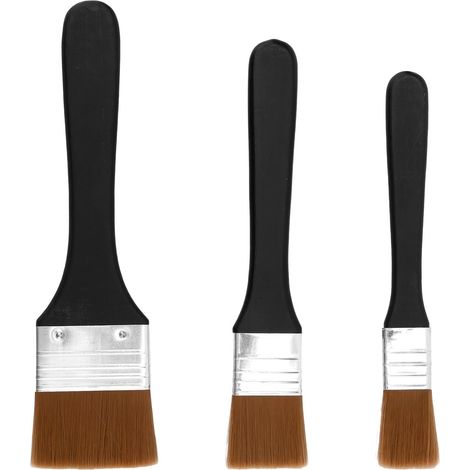3pcs Grands Pinceaux Plats Larges Acrylique, Poils Nylon Grand Set Pinceaux Vernis pour Peinture Acrylique Gesso Huile Aquarelle Fournitures Art Toile pour Artiste Peintre Débutant (3 Tailles) (1/5)