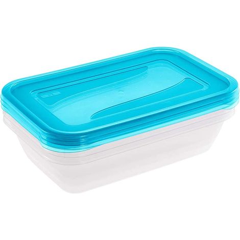 KEEEPER LOT DE 3 BOÎTES DE CONSERVATION RECTANGULAIRE FREDO FRESH 2,4 L PP BLEU FRAIS (TRANSPARENT) TAILLE UNIQUE 3 (1/5)