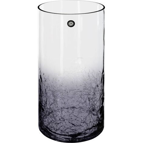 Blumenvase, gebrochene Glas-Optik, H. 30 cm (1/2)