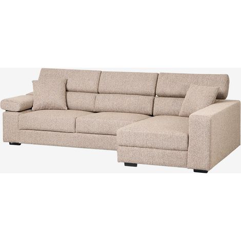 Sofá chaise longue derecho de 3 plazas con reposacabezas regulable y asientos deslizantes Aramis SKLUM (1/5)