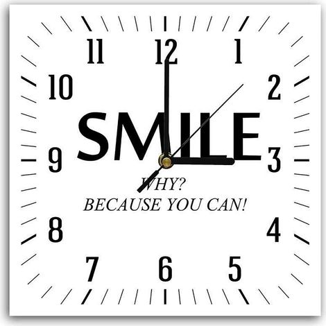 Horloge Murale 'SMILE' Élégante et Inspirante 30cm - 30 x 30 cm (1/5)
