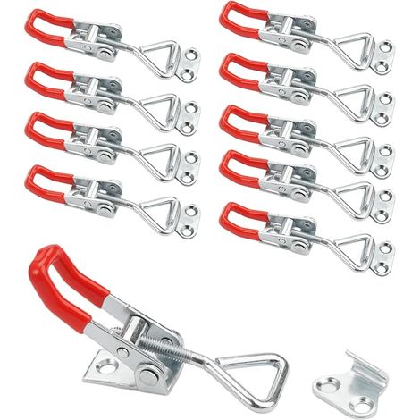 10 Pcs Loquet à Bascule Réglable Sauterelle de Serrage GH-4001 165KG/363.7lbs Capacité de Rétention pour Rapide Fixation et Serrage (1/5)