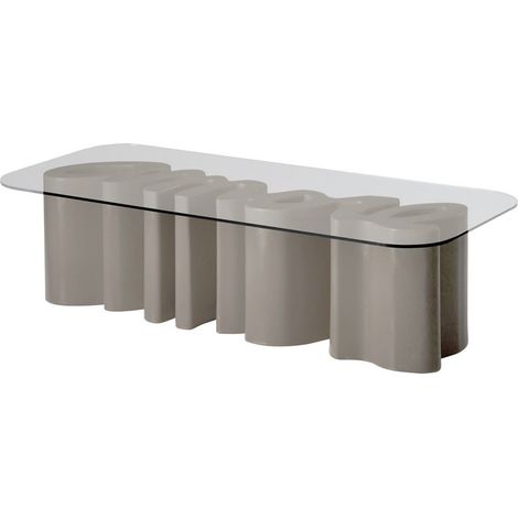 Amore Table Grigio tortora tavolo scritta originale Slide di design da esterno interno giardino colorata polietilene terrazza veranda sala da pranzo cucina