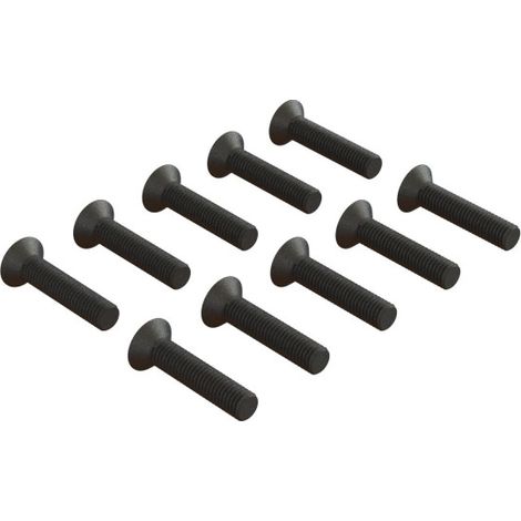 Flat Head Hex Machine Screw M3x14mm (10)