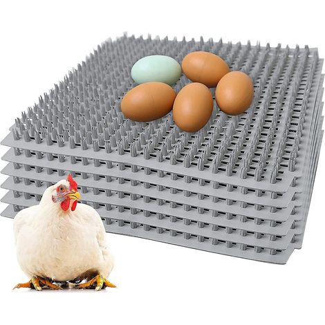 Nid de poule tapis de ponte, 6 pièces doublures en plastique réutilisables pour poulailler, protection œufs volailles, coussins de nidification lavables pour poules pondeuses (1/5)