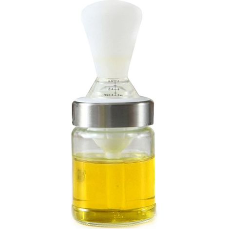Bouteille d'huile avec Pinceau, Brosse de Barbecue D'extérieur Résistante à La Chaleur, Brosse à Bouteille D'huile de Cuisine, Outils de Cuisine, de Cuisson et de Barbecue (1/5)