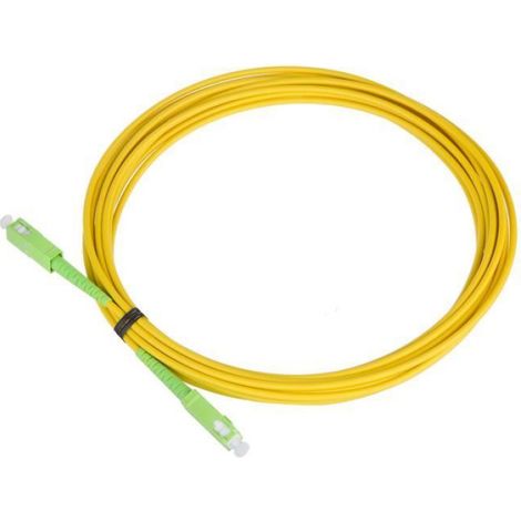 Câble Patch Fibre Optique - SC/APC vers SC/APC - Monomode G.657.A2 - 9/125 µm - Jaune/Vert - 10 m (1/4)