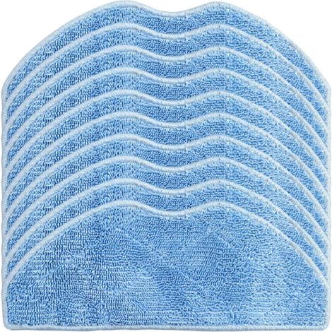 Lot de 10 chiffons microfibre pour robot laveur - Compatible Série 75 S+ - Nettoyage sols durs - Installation simple - Couleur bleue (1/5)