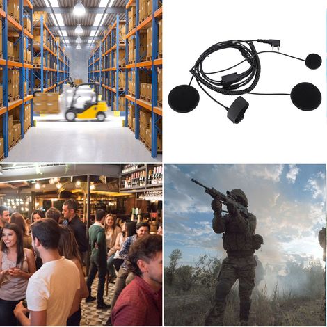 Casque moto Bluetooth avec fonction PTT pour communication radio et talkie-walkie