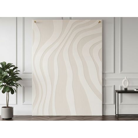 BOBOCHIC - Tapis poils ras NOELIA motif abstrait  200x290 Beige (1/5)