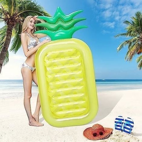 Barca gonfiabile - Ananas - Gialla - Plastica - Per esterni (1/4)
