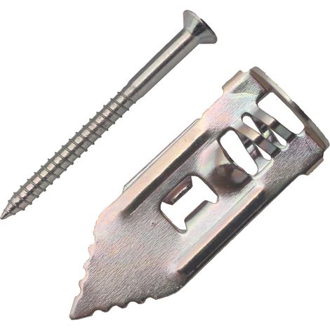 Scell-It – Cheville métallique à frapper pour plaque de plâtre – Acier zingué – Longueur 30mm – Lot de 100 vis TF 4x30 (1/2)