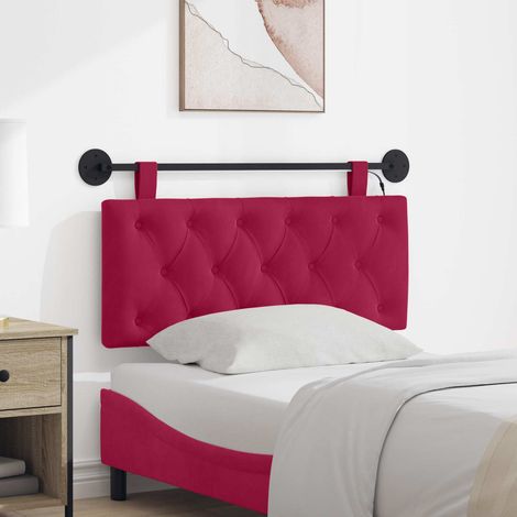 vidaXL Cabecero colgante Rojo vino Terciopelo (1/5)