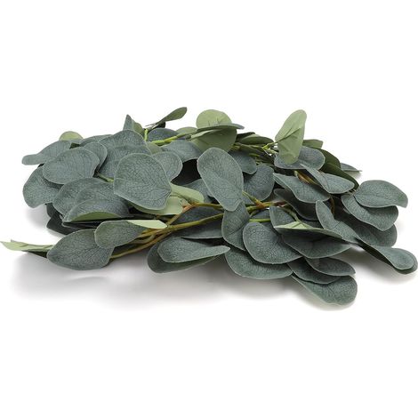 Guirlandes d'eucalyptus, 2m 144pcs Guirlande de Verdure Artificielle vignes Guirlande de Feuilles suspendues pour décor de Mur d'arc de Toile de Fond de Mariage (1/5)
