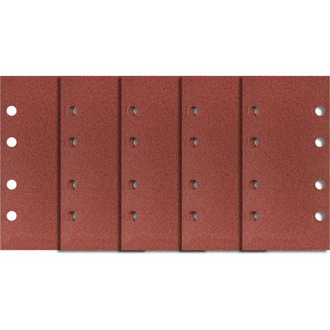 Klett-Schleifpapier 93 x 185 mm, Körnung P120, 5 Stück, mit 8 Löchern (1/5)