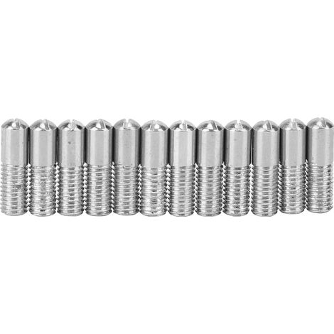 Lot de 12 vis argentées en acier pour plaque de micro simple guitare électrique - Fixations d'accès (1/5)