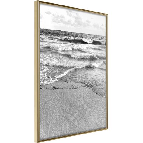 Affiche Murale Encadrée "At the Seaside" 30 x 42 cm Or