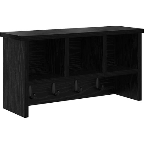 Maison Exclusive - Wandmontierter nachttisch Schwarz Eichen-Optik
