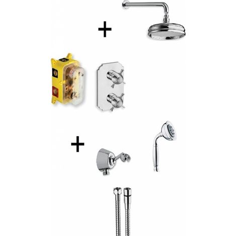 Pack douche encastrée thermostatique Chambord premium - Cristina Ondyna XCH8520 (1/5)
