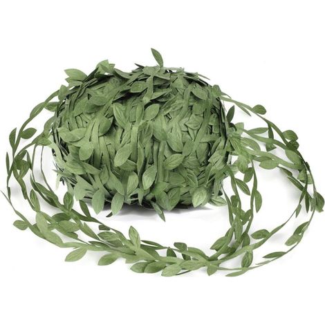 Vignes artificielles, 262ft Feuille de Vigne de Plante Fausse Laisse Le Ruban Vert Olive de Feuille pour Le Mariage/Fête/Maison/Jardin Décoration & Guirlande Artisanat DIY