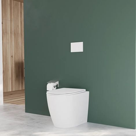 Vaso WC filomuro rimless in ceramica bianco opaco con sedile soft close Europa Small (1/4)