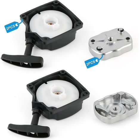 2 Pièces Lanceur Démarreur pour Débroussailleuse 43cc 49cc 52cc Poulie de Démarrage avec à Corde Cliquet de Rechange compatible avec Heckenshere Multitool Fuxtec ZorroRojo Brast Timbertech rechange (1/5)