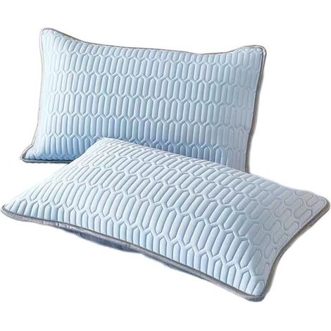 Taie d’oreiller rafraîchissante double face – Fibre respirante – Fermeture éclair cachée – Lot de 2 – Pour personnes sensibles à la chaleur (1/4)