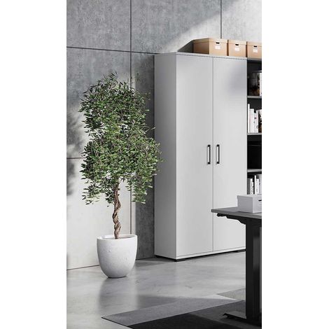 Armoire haute de bureau gris clair Organza (1/5)