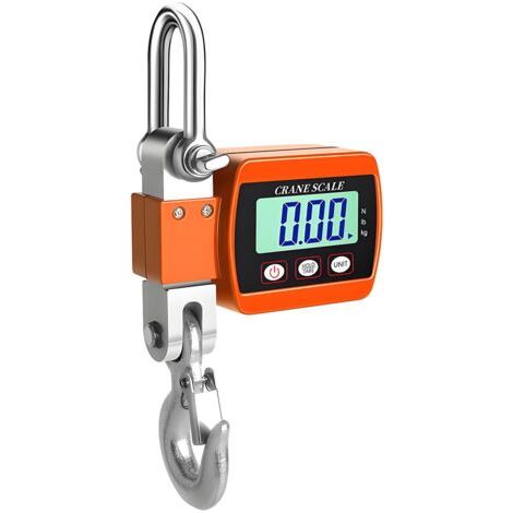 Digital crane scale 500 kg/1100 lb – Robust hanging scale with LCD display, tare/hold function, multiple units (kg/lb/N)--DTEKGAZ (1/5)