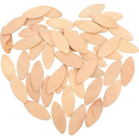 Lamelles D’assemblage en Hêtre 100 Pièces pour Menuiserie, Outil à Lamelles de Travail du Bois, Biscuits de Menuisier Solide, Compatibles Machine à Tenons, Accessoires pour (1/5)