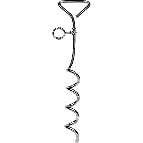 Ferplast Chiodo PA 6514 Picchetto fermacane in acciaio cromato. Variante PA 6514 - Misure: h 40.5 cm -
