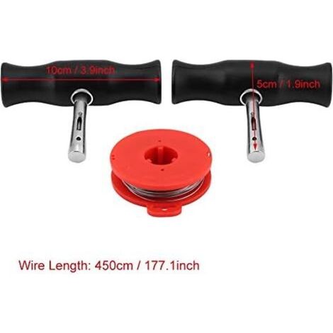 Kit d'outils de dépose pare-brise de voiture Fil de coupe de verre pour fenêtre de pare-brise avec poignées