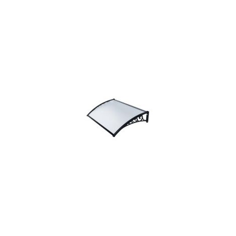 VERDELOOK Pensilina Naxos Alveolare, Pensilina 120x100 cm, Colore Nero/Trasparente, Tettoia Porta di Casa, Copertura Ingresso ad Arco, Modulabile ed Estensibile, Con Braccetti da 100 cm