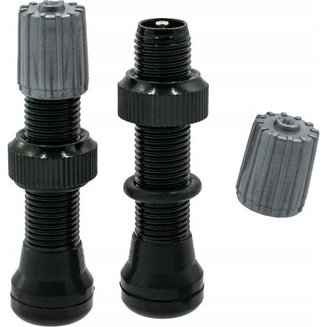Valvole Schrader/Auto tubeless da 30 mm, nere, 2 pezzi. (1/2)